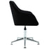 Swen Studio -  Swivel Dining Chairs 6 pcs Black Fabric (UK/IE/FI/NO only) (6x331504)